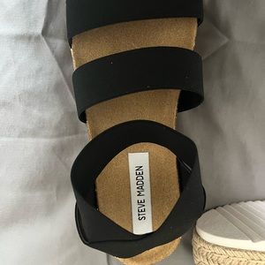 Steve Madden Kimmie Black Sandals Size 9